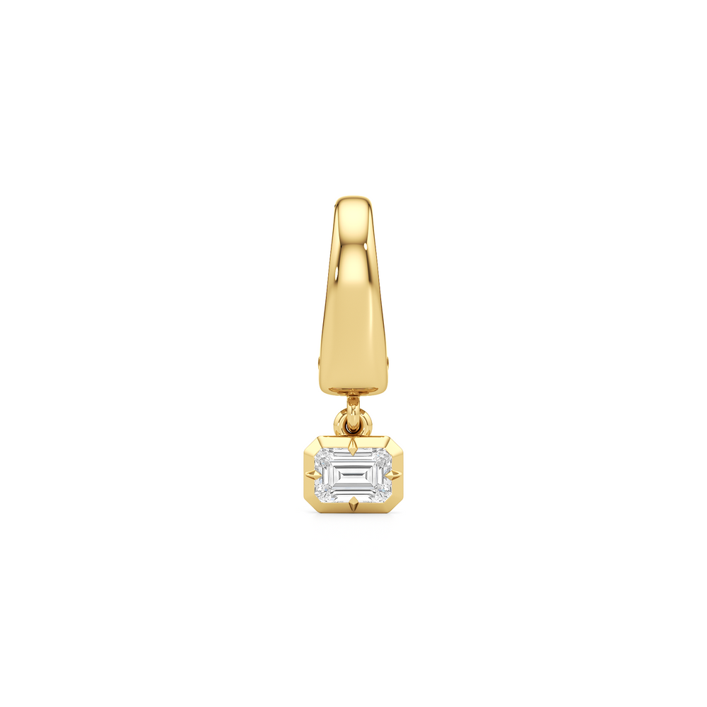 Deco Charm with 14KT Yellow Gold Cut Diamond in 14KT Yellow Gold view 1
