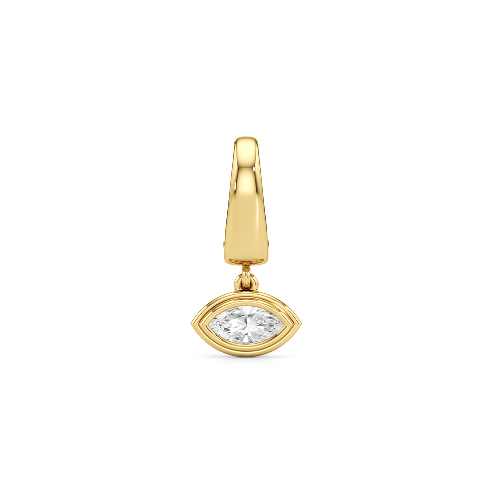 Iris with Lab Cut Diamond in 14KT Yellow Gold view 1
