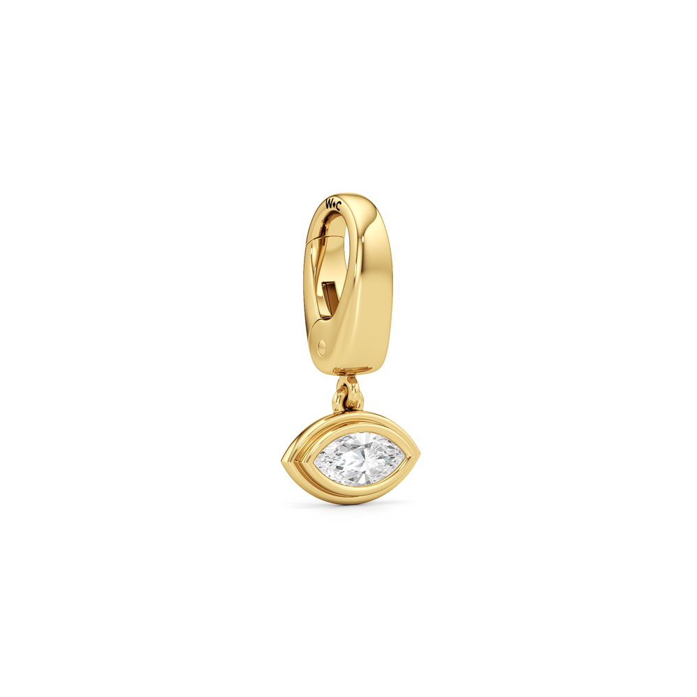 Muse Charm with 14KT Yellow Gold Cut Diamond in 14KT Yellow Gold view 2
