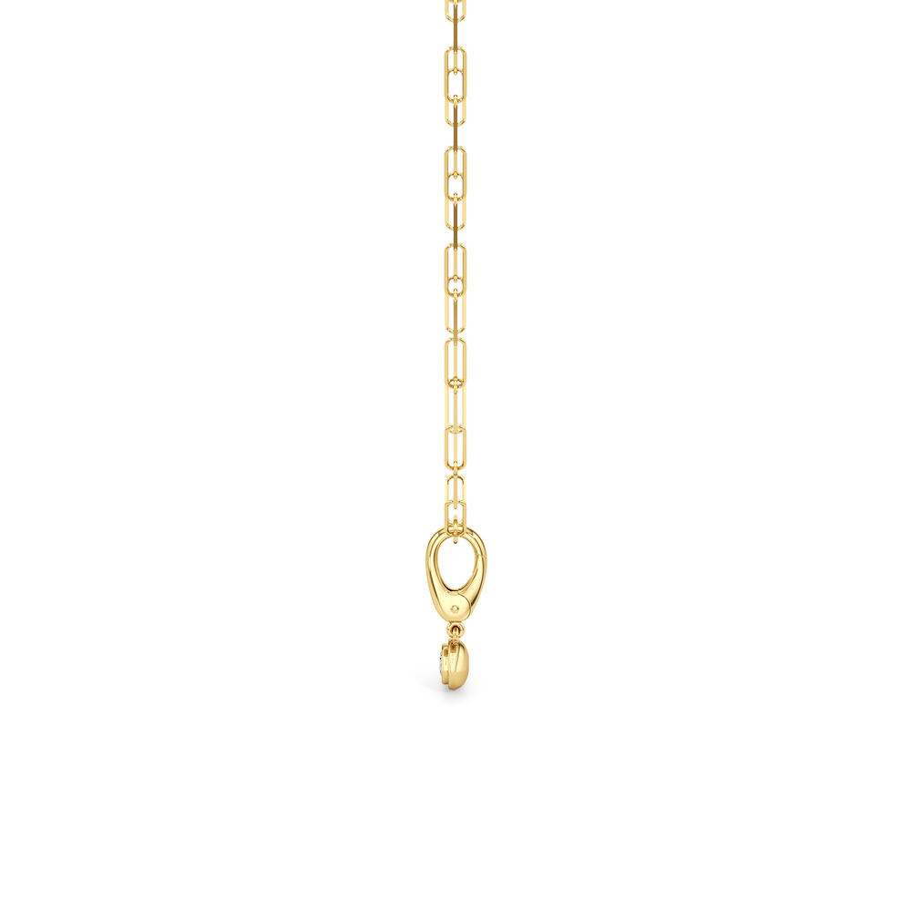 The Siena Chain Necklace + Iris with 14KT Yellow Gold / Lab / 0 Cut Diamond in 14KT Yellow Gold / Lab / 0 view 6
