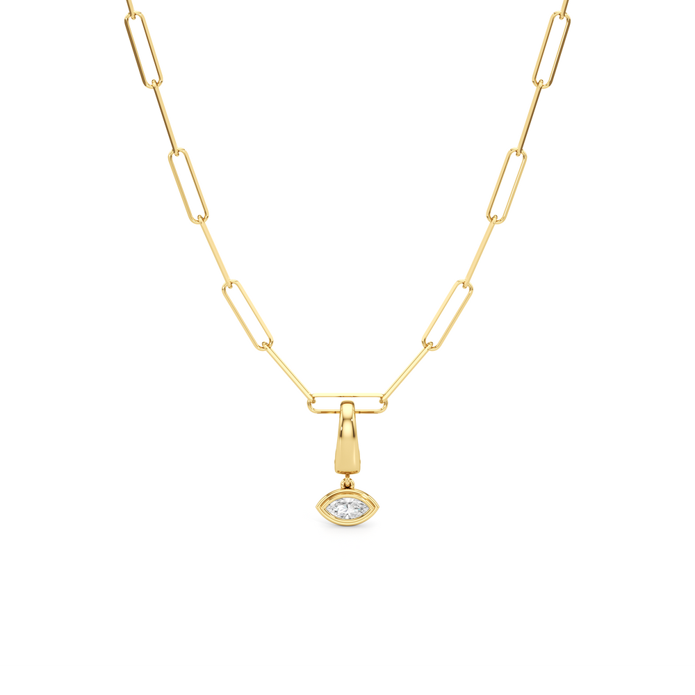 The Lia Chain Necklace + Iris with 14KT Yellow Gold / Lab / 0 Cut Diamond in 14KT Yellow Gold / Lab / 0 view 1
