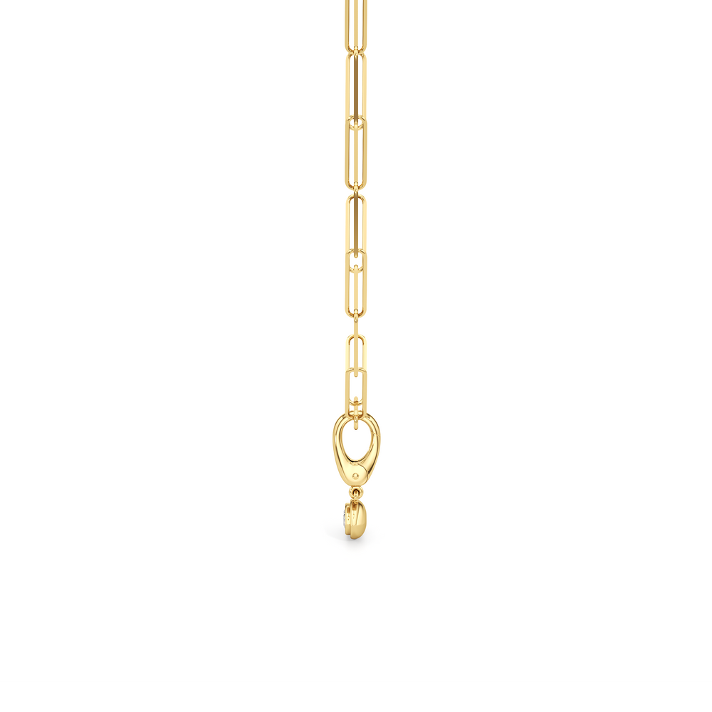 The Lia Chain Necklace + Iris with 14KT Yellow Gold / Lab / 0 Cut Diamond in 14KT Yellow Gold / Lab / 0 view 6
