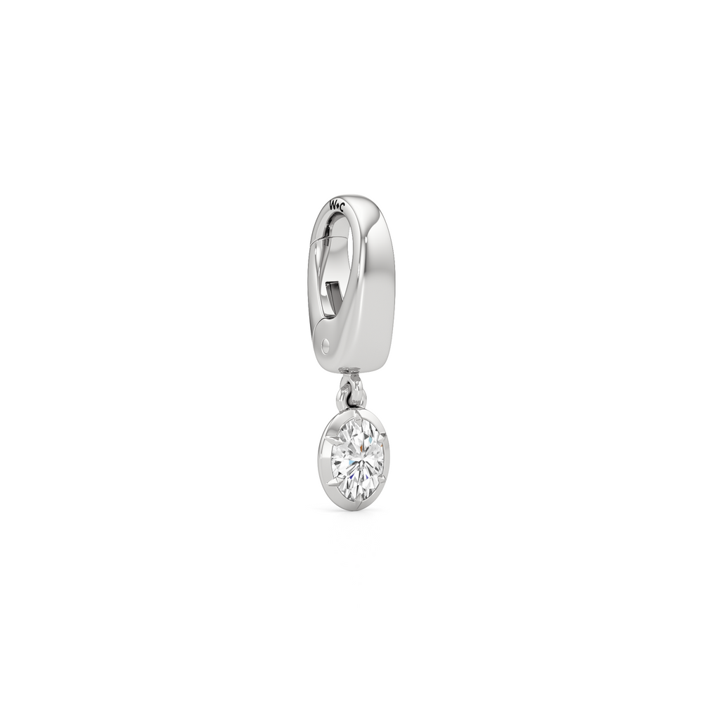 Relic Charm with 14KT White Gold Cut Diamond in 14KT White Gold view 2
