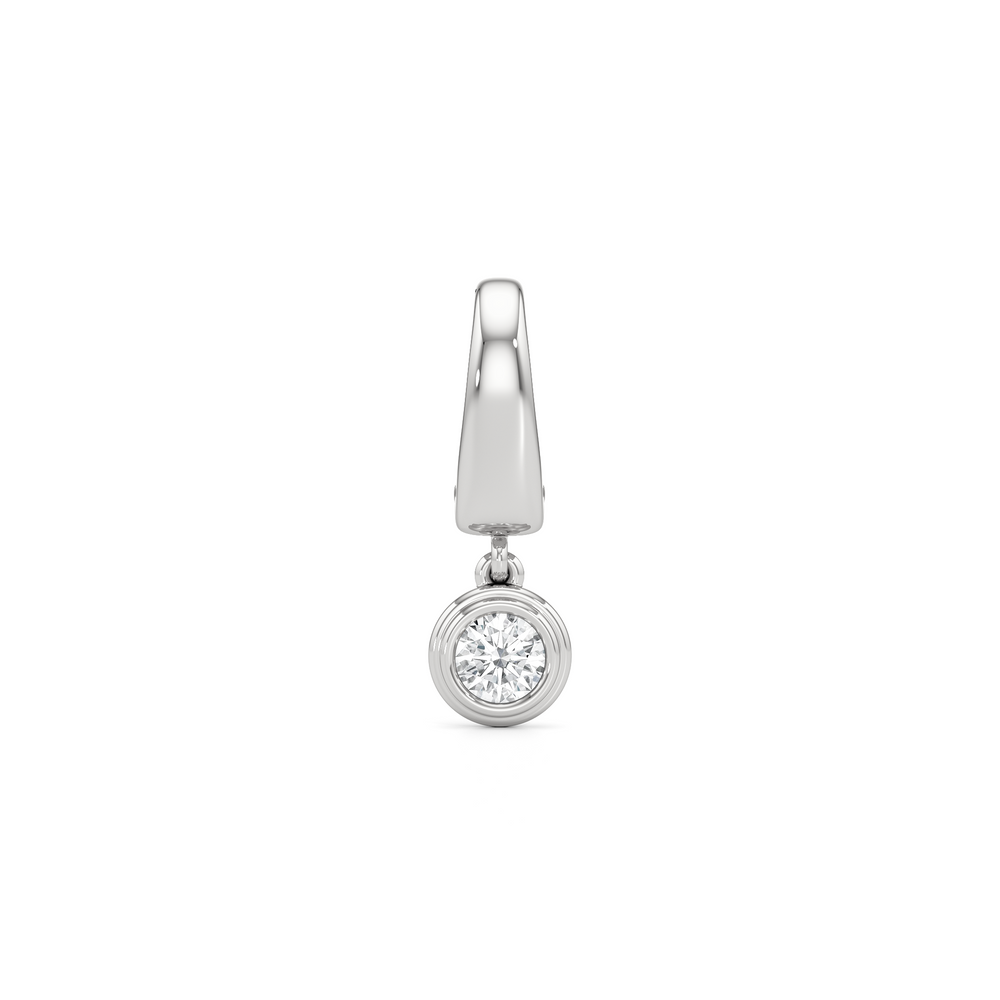 Sol Charm with 14KT White Gold Cut Diamond in 14KT White Gold view 1
