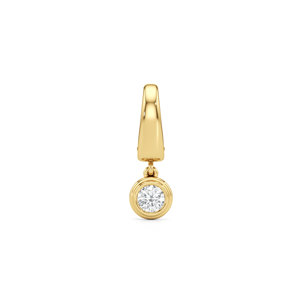 Sol Charm with 14KT Yellow Gold Cut Diamond in 14KT Yellow Gold view 1
