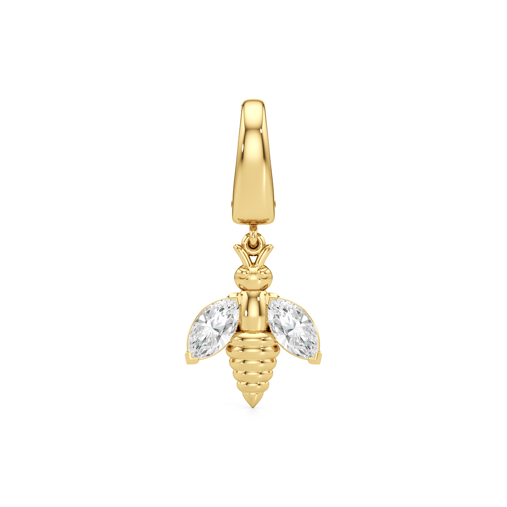Melora with Lab Cut Diamond in 14KT Yellow Gold view 1

