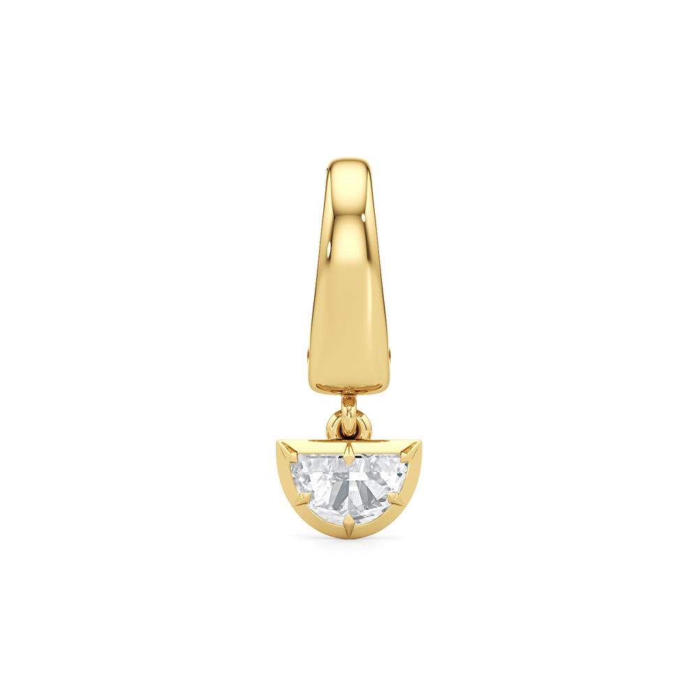 Curve with Lab Cut Diamond in 14KT Yellow Gold view 1
