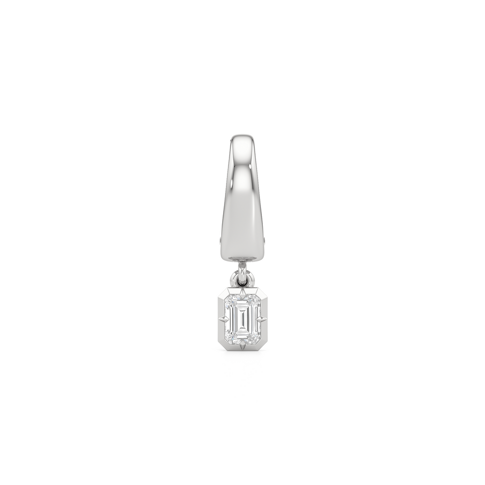 Frame Charm with 14KT White Gold Cut Diamond in 14KT White Gold view 1

