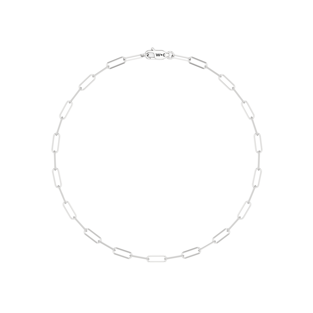 The Trace Chain Bracelet with 14KT White Gold Cut Diamond in 14KT White Gold view 5
