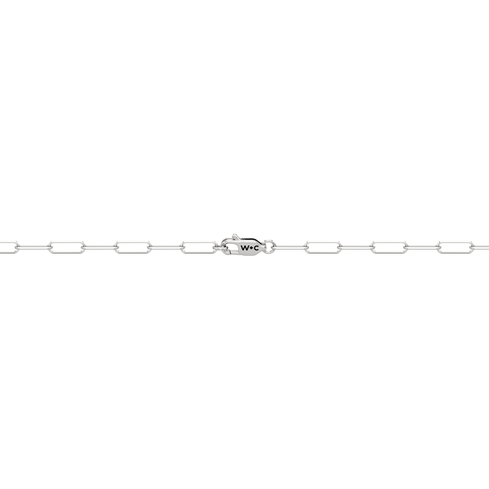The Trace Chain Bracelet with 14KT White Gold Cut Diamond in 14KT White Gold view 6
