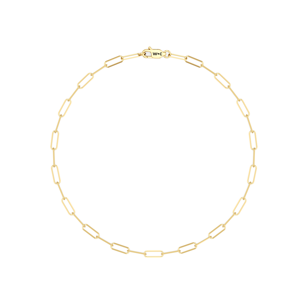 The Trace Chain Bracelet with 14KT Yellow Gold Cut Diamond in 14KT Yellow Gold view 5
