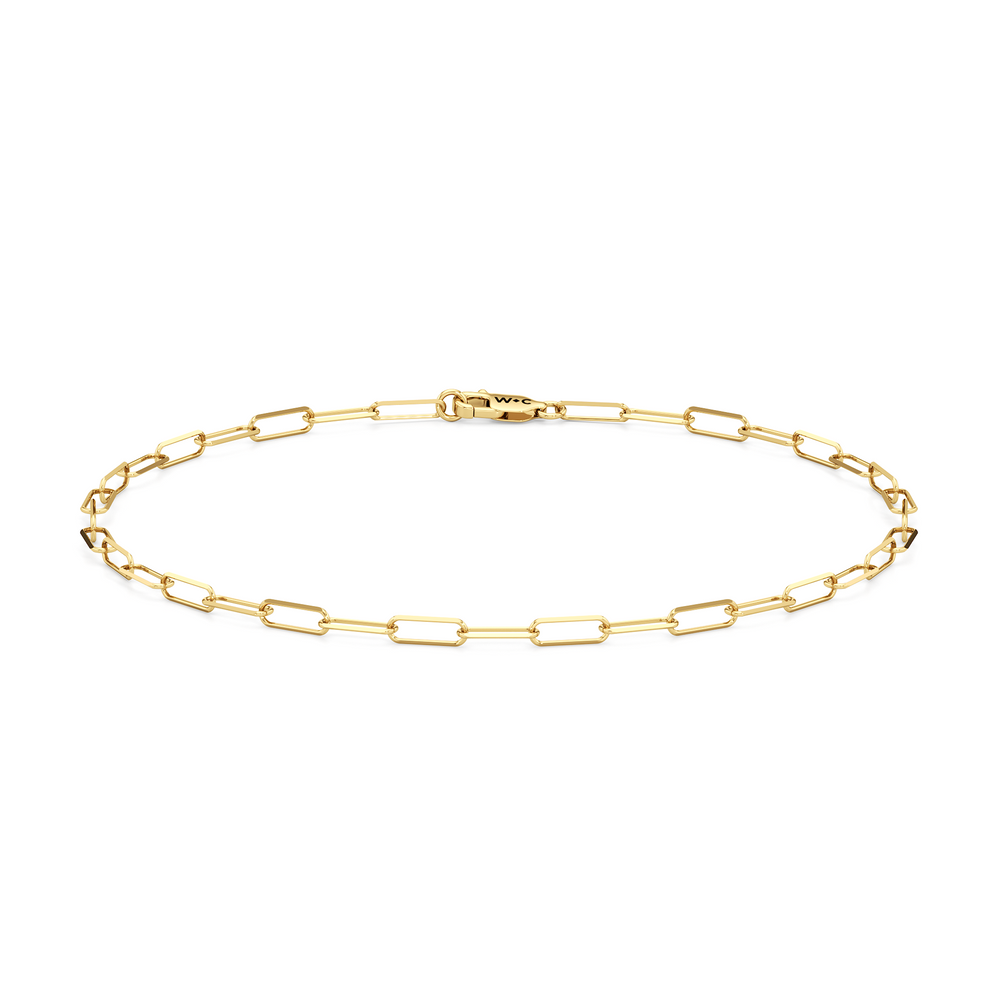 The Trace Chain Bracelet with 14KT Yellow Gold Cut Diamond in 14KT Yellow Gold view 1
