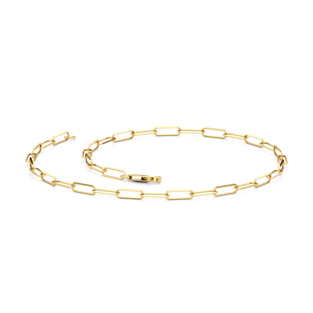 The Trace Chain Bracelet with 14KT Yellow Gold Cut Diamond in 14KT Yellow Gold view 4
