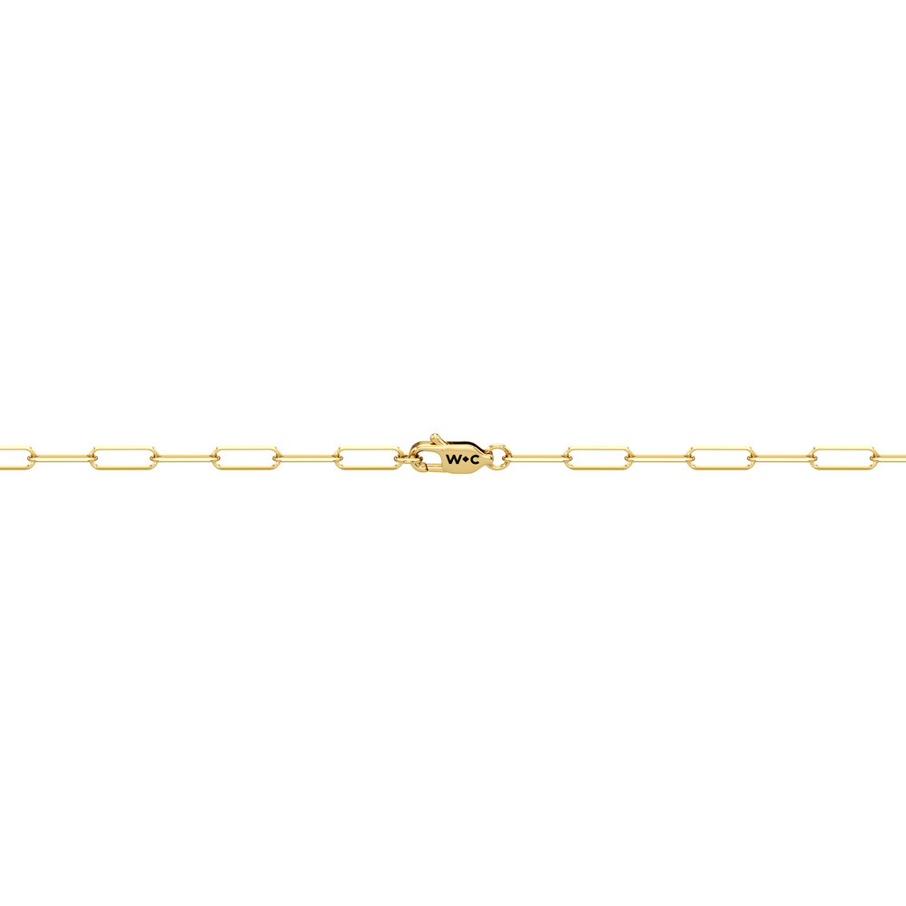 The Trace Chain Bracelet with 14KT Yellow Gold Cut Diamond in 14KT Yellow Gold view 6
