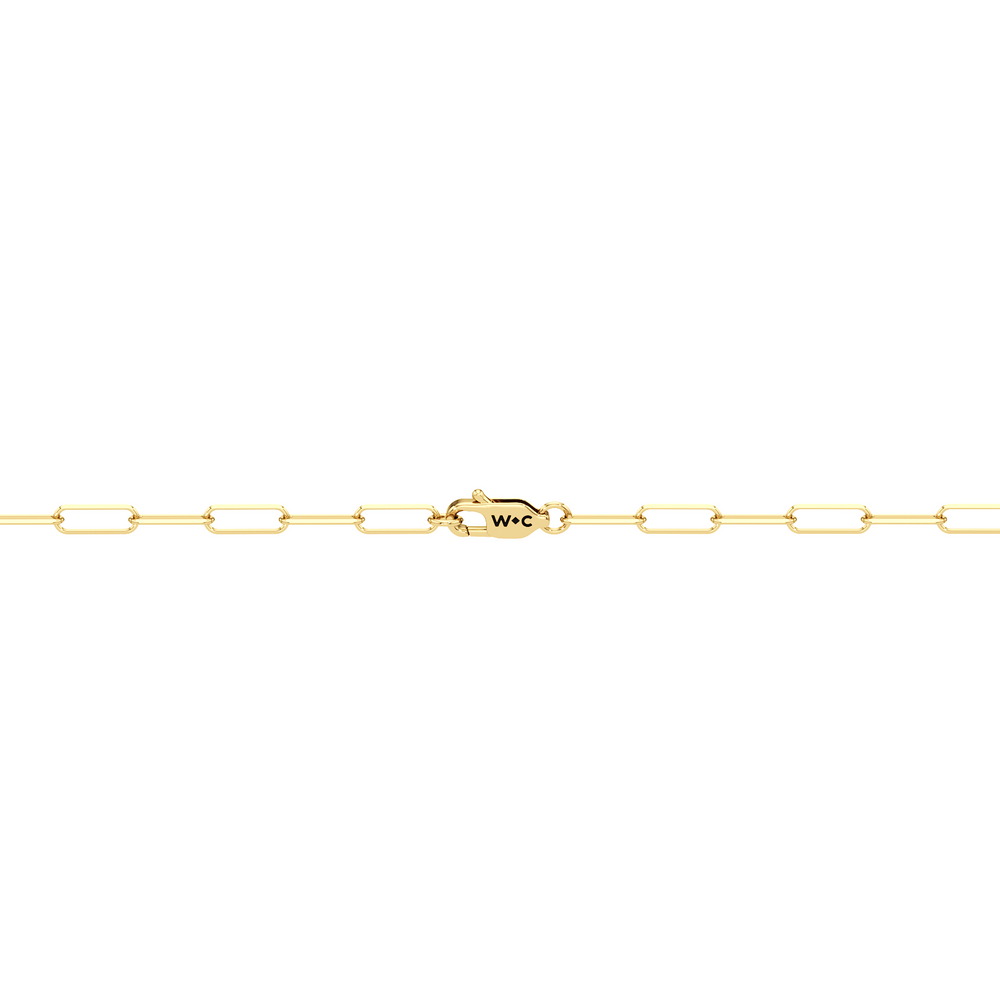 The Siena Chain Necklace with 14KT Yellow Gold Cut Diamond in 14KT Yellow Gold view 4
