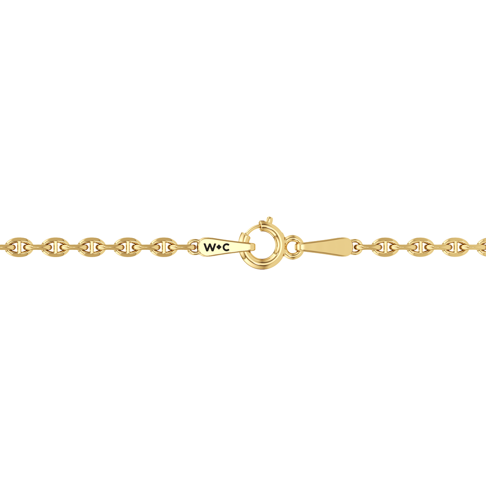 The Rory Chain Necklace with 14KT Yellow Gold Cut Diamond in 14KT Yellow Gold view 4
