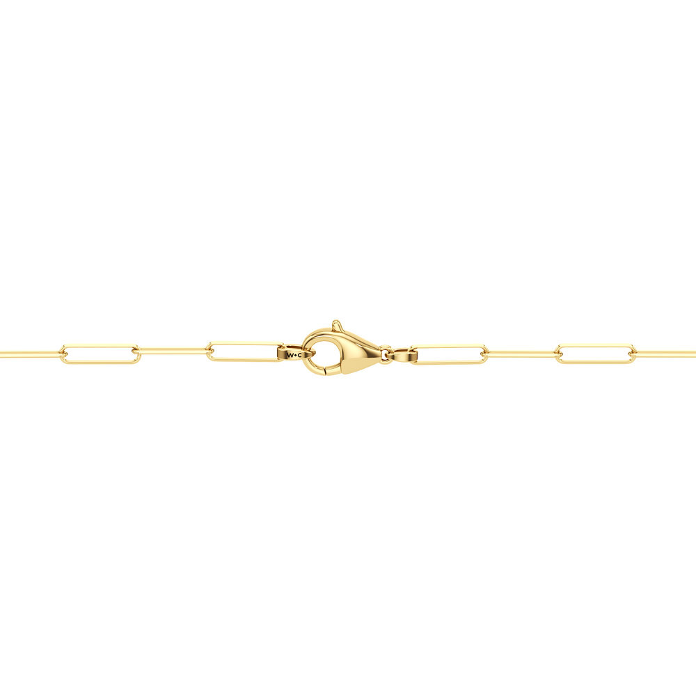 The Lia Chain Necklace with 14KT Yellow Gold Cut Diamond in 14KT Yellow Gold view 4
