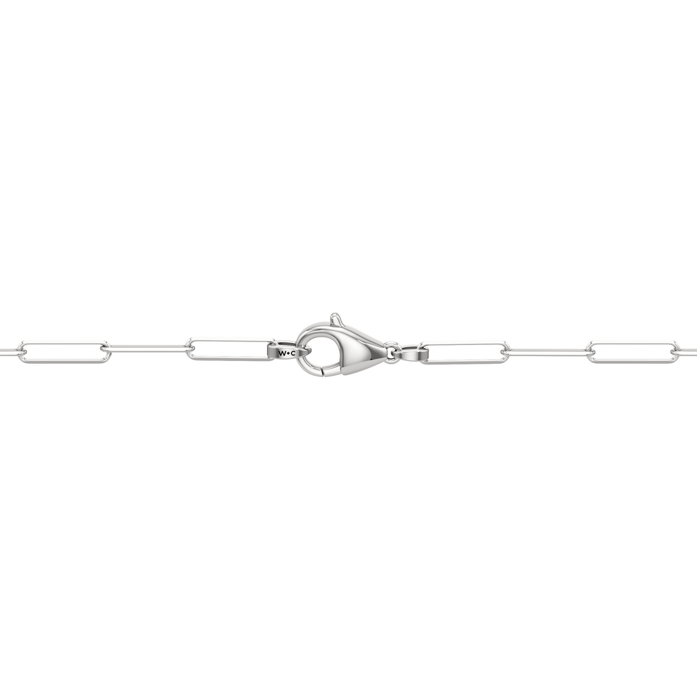 The Duo Chain Bracelet with 14KT White Gold Cut Diamond in 14KT White Gold view 6
