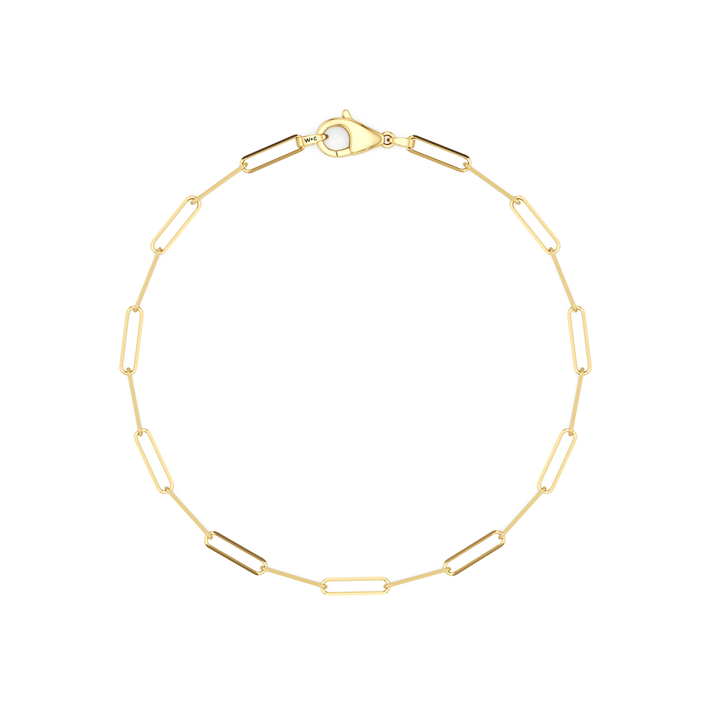 The Duo Chain Bracelet with 14KT Yellow Gold Cut Diamond in 14KT Yellow Gold view 5
