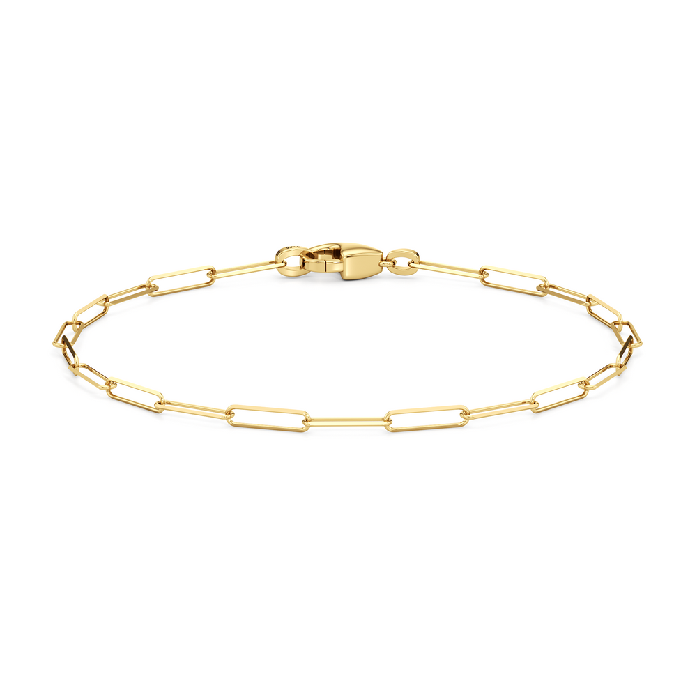 The Duo Chain Bracelet with 14KT Yellow Gold Cut Diamond in 14KT Yellow Gold view 1
