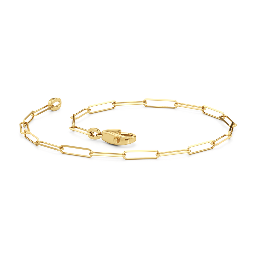 The Duo Chain Bracelet with 14KT Yellow Gold Cut Diamond in 14KT Yellow Gold view 4
