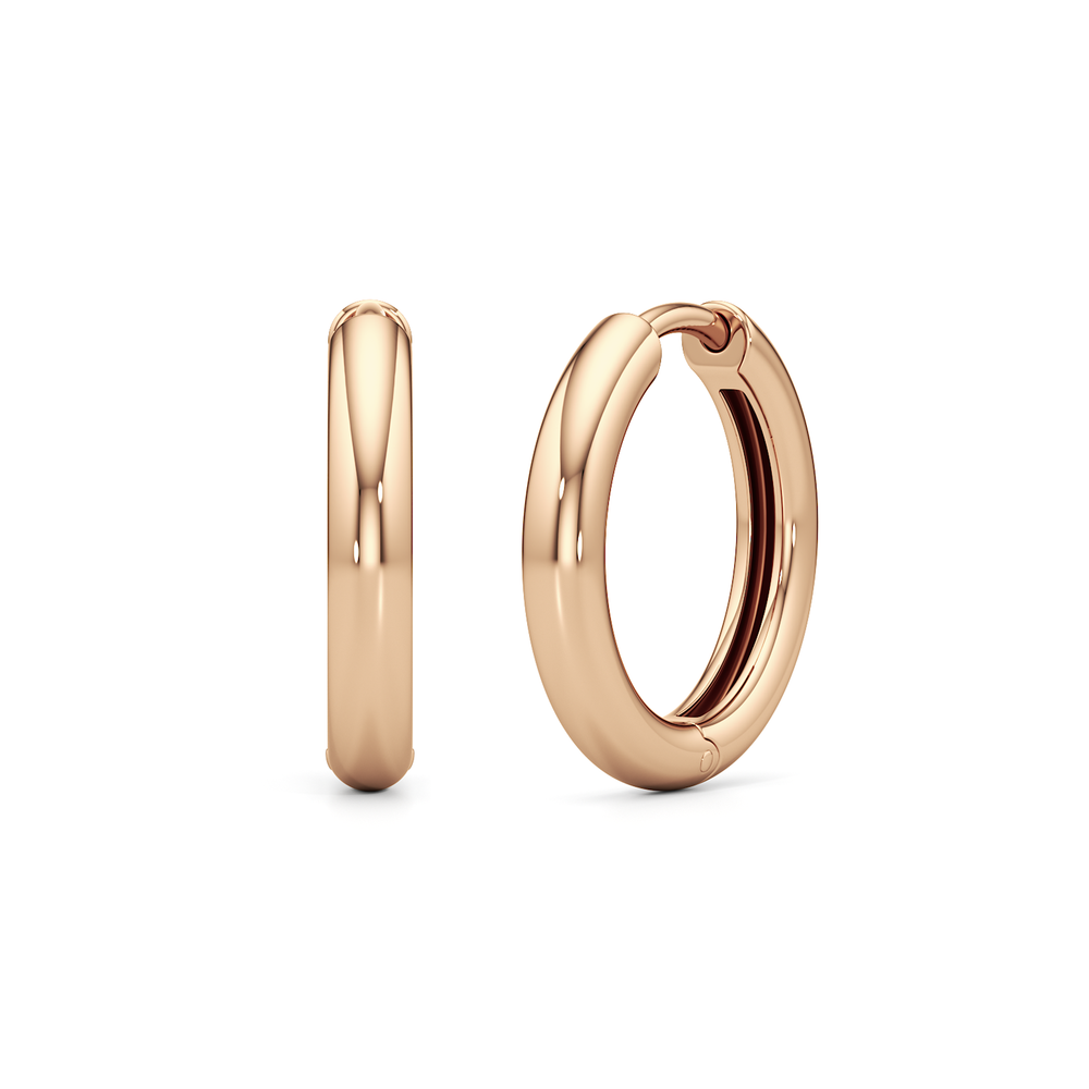 129556Z-Earrings with 14KT Rose Gold Cut Diamond in 14KT Rose Gold view 1
