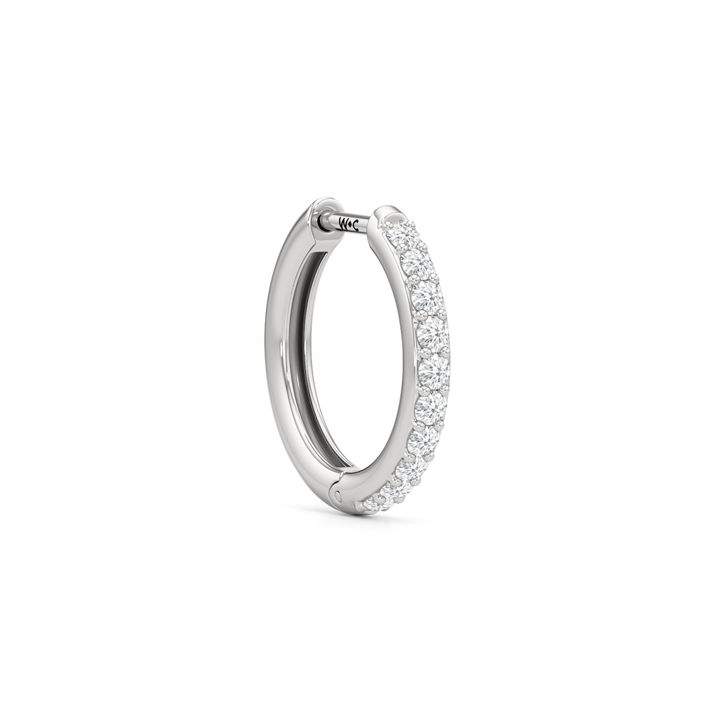 129793ZCZ-Earrings with 14KT White Gold / Lab / 0 Cut Diamond in 14KT White Gold / Lab / 0 view 1

