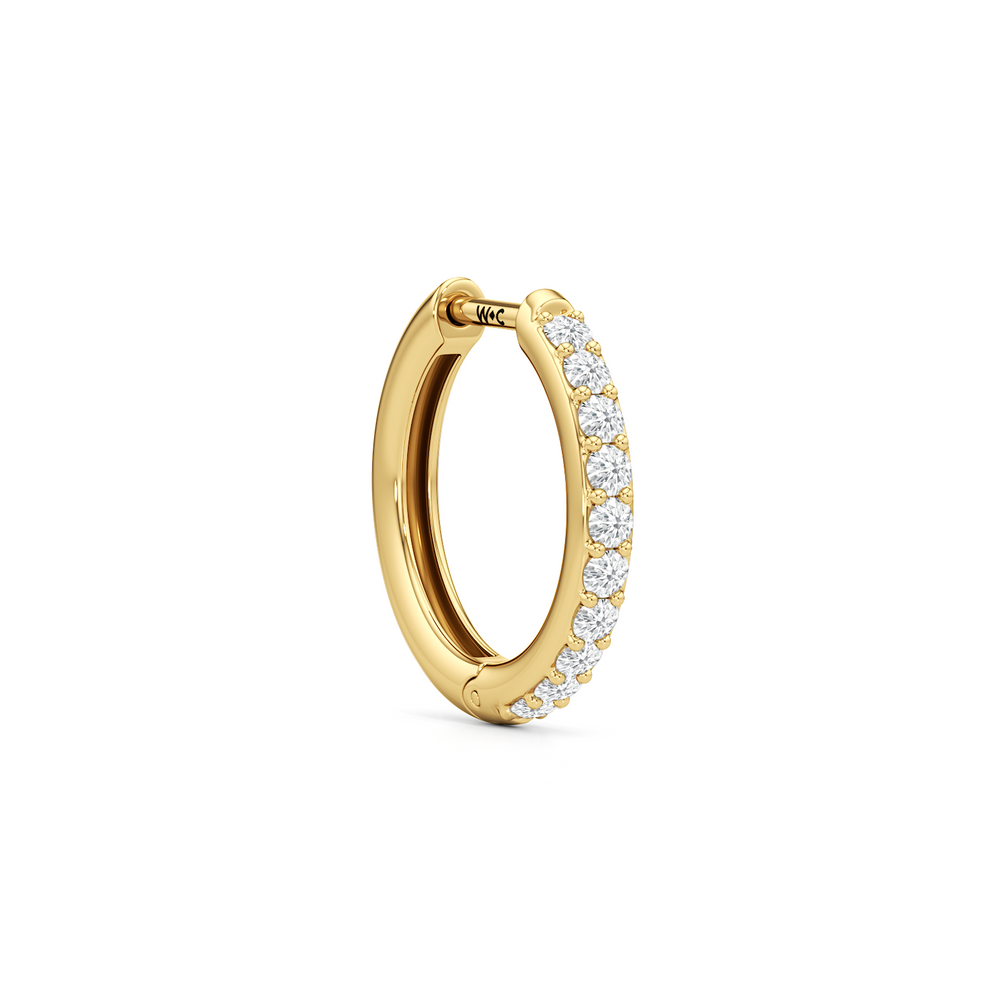 129793ZCZ-Earrings with 14KT Yellow Gold / Lab / 0 Cut Diamond in 14KT Yellow Gold / Lab / 0 view 1
