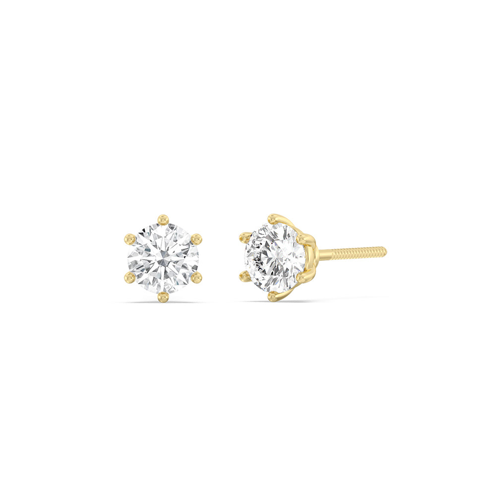 The Eternal Set with 14KT Yellow Gold / Lab / 1 Cut Diamond in 14KT Yellow Gold / Lab / 1 view 3
