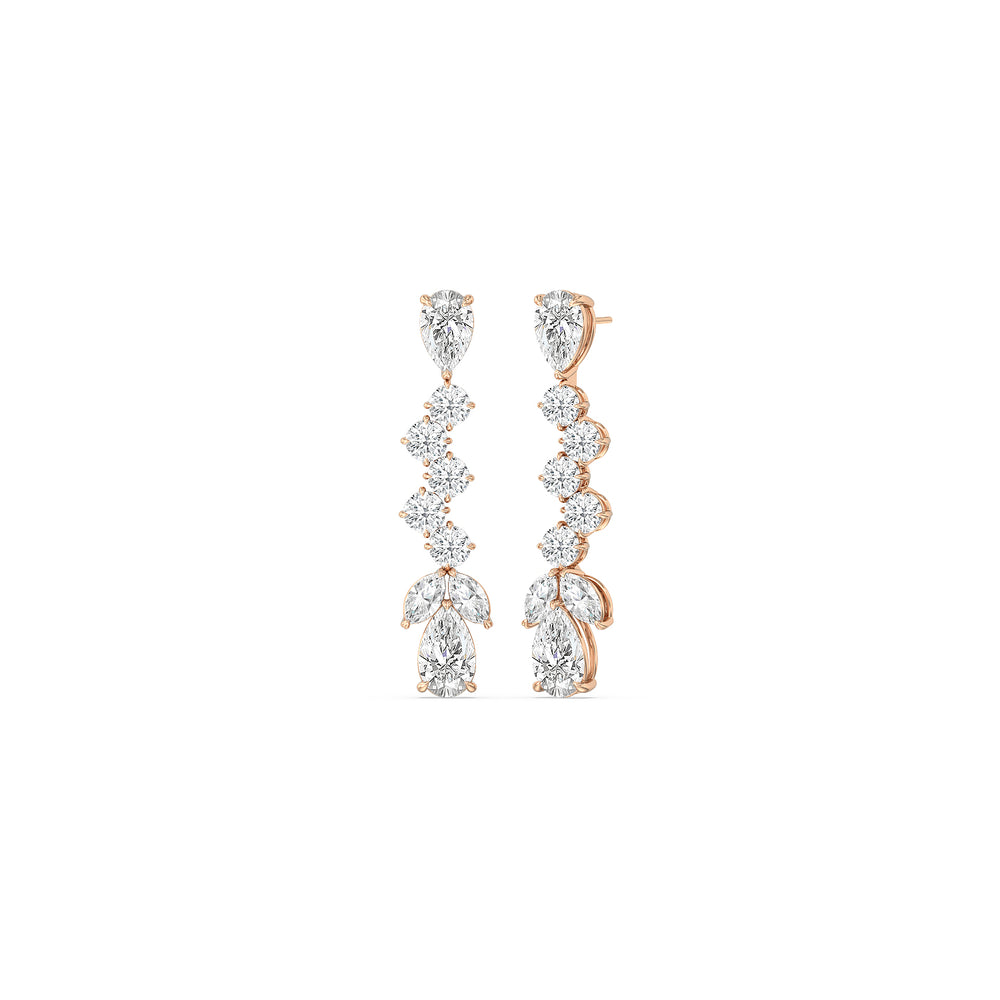 The Boch Reserve Earrings with 18KT Rose Gold / Lab / 22 1/2 Cut Diamond in 14KT Rose Gold / Lab / 22 1/2 view 1
