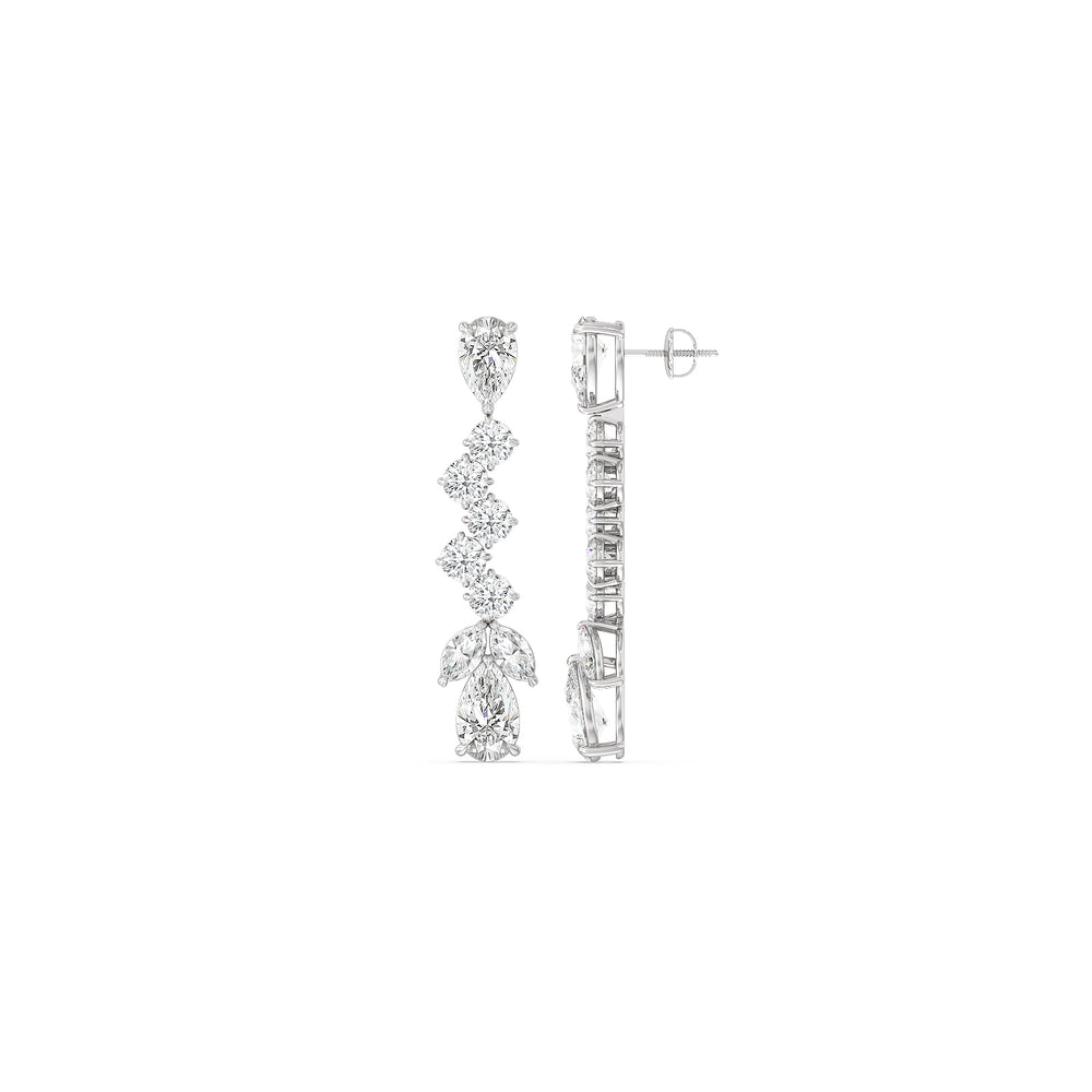 The Boch Reserve Earrings with Platinum / Lab / 22 1/2 Cut Diamond in 14KT Platinum / Lab / 22 1/2 view 2
