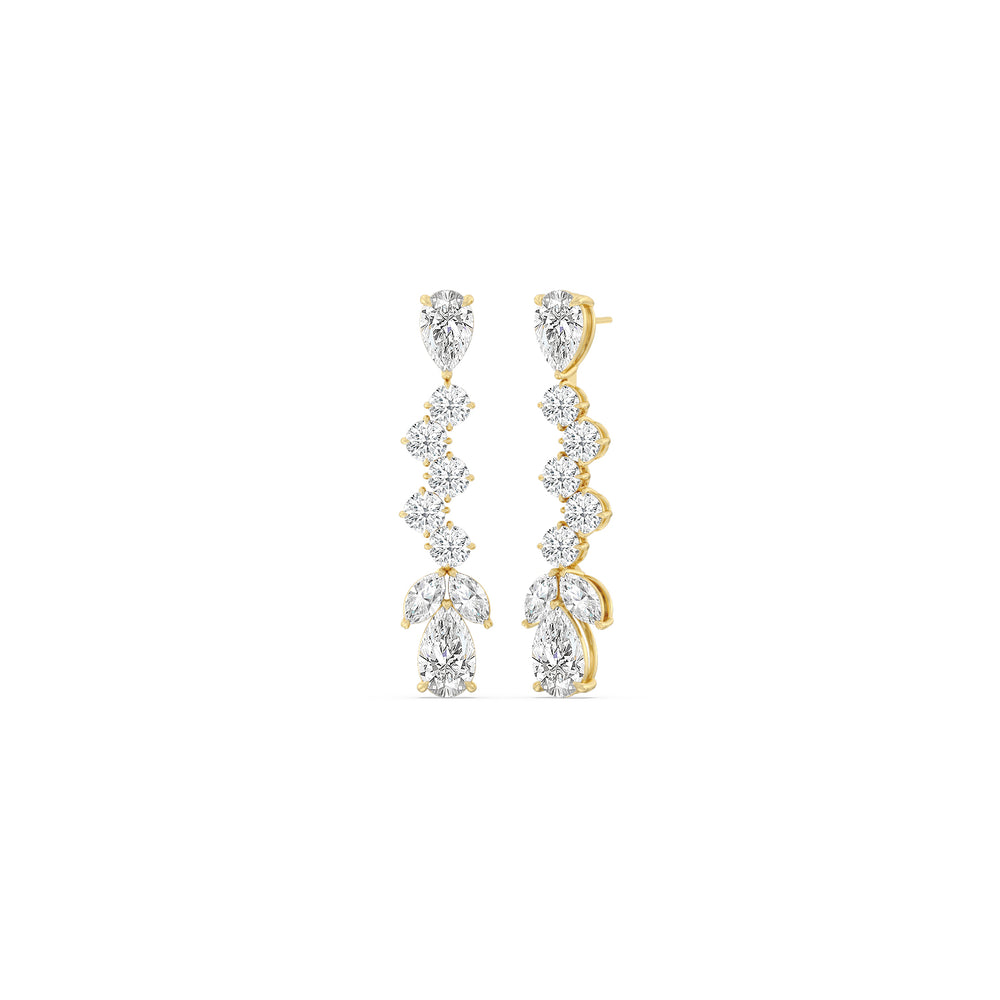 The Boch Reserve Earrings with 18KT Yellow Gold / Lab / 22 1/2 Cut Diamond in 14KT Yellow Gold / Lab / 22 1/2 view 1
