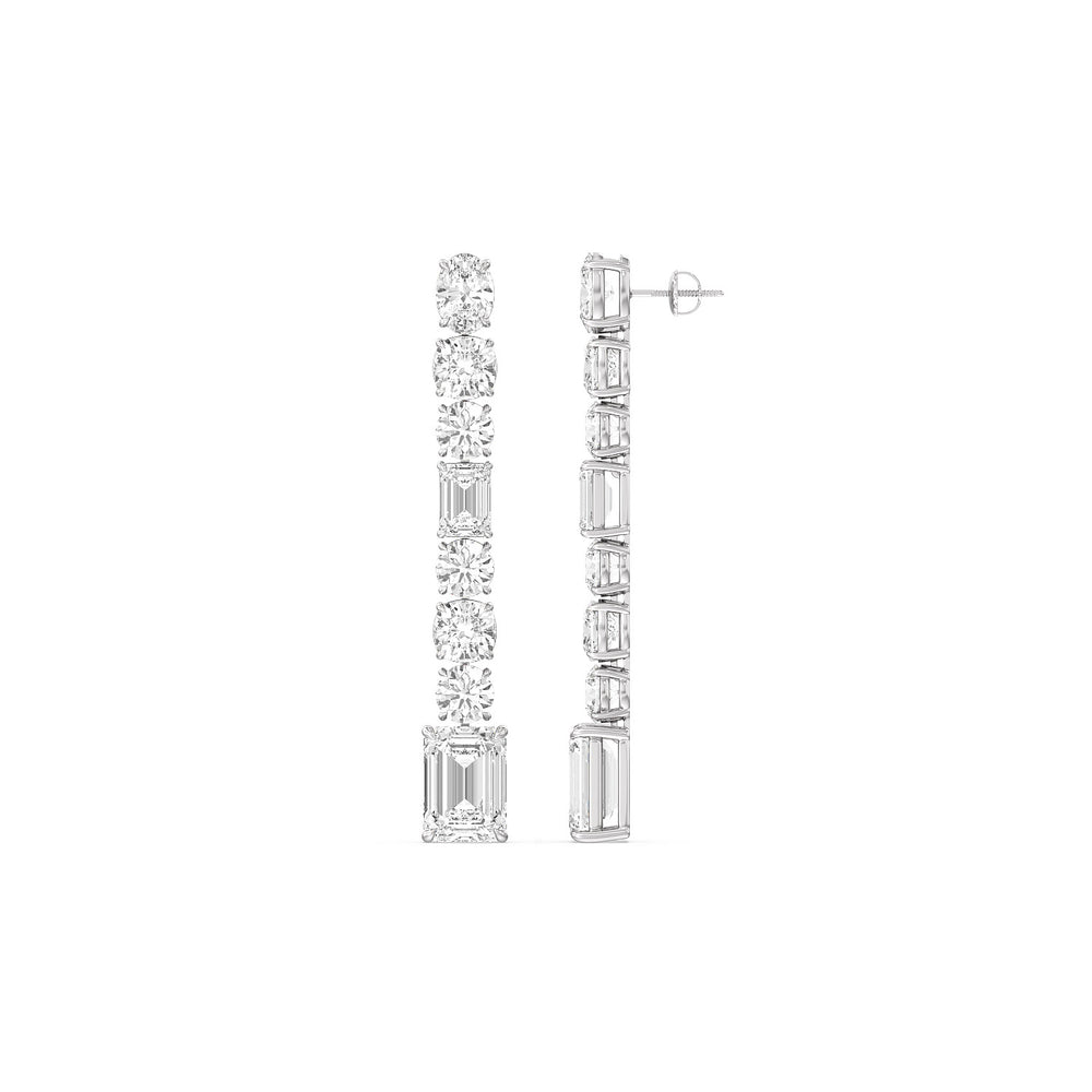 The Luce Reserve Earrings with Platinum / Lab / 23 1/20 Cut Diamond in 14KT Platinum / Lab / 23 1/20 view 2
