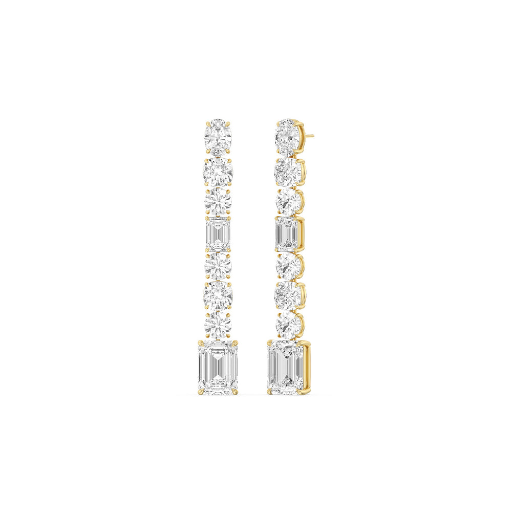 The Luce Reserve Earrings with 18KT Yellow Gold / Lab / 23 1/20 Cut Diamond in 14KT Yellow Gold / Lab / 23 1/20 view 1
