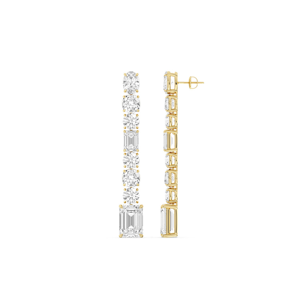 The Luce Reserve Earrings with 18KT Yellow Gold / Lab / 23 1/20 Cut Diamond in 14KT Yellow Gold / Lab / 23 1/20 view 2
