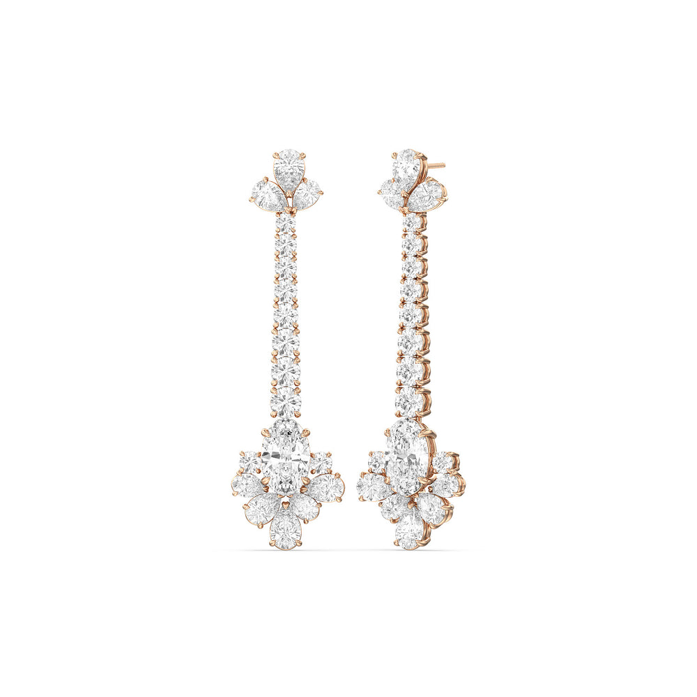 The Seurat Reserve Earrings with 18KT Rose Gold / Lab / 27 1/8 Cut Diamond in 14KT Rose Gold / Lab / 27 1/8 view 1
