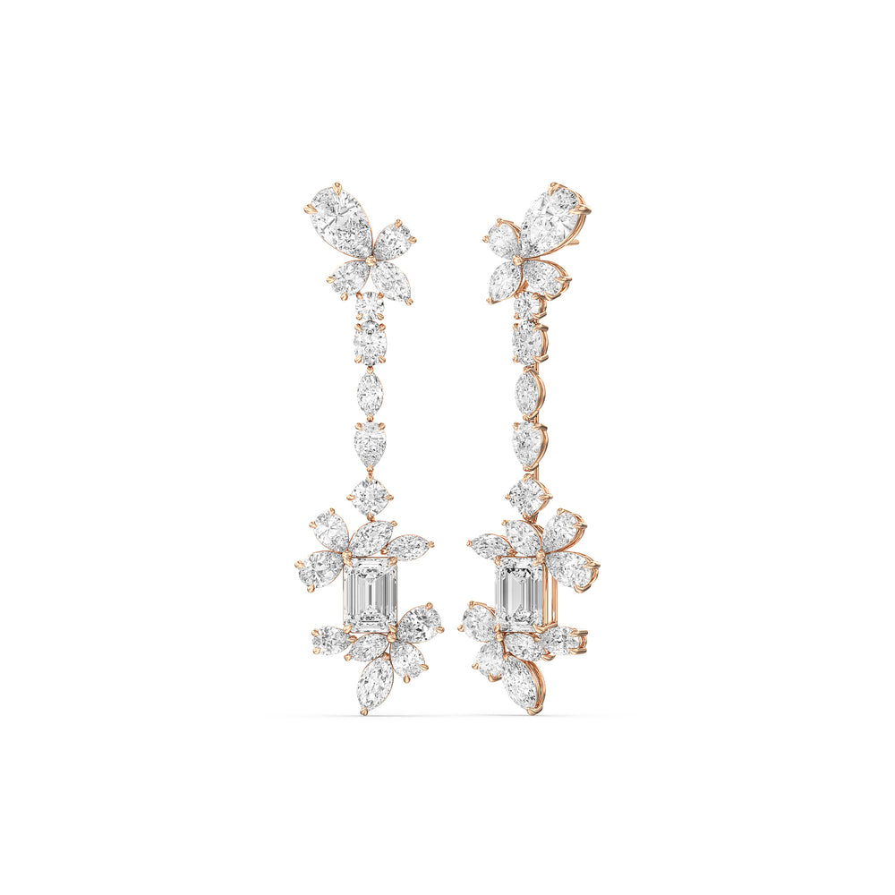 The Delaroche Reserve Earrings with 18KT Rose Gold / Lab / 42 1/20 Cut Diamond in 14KT Rose Gold / Lab / 42 1/20 view 1
