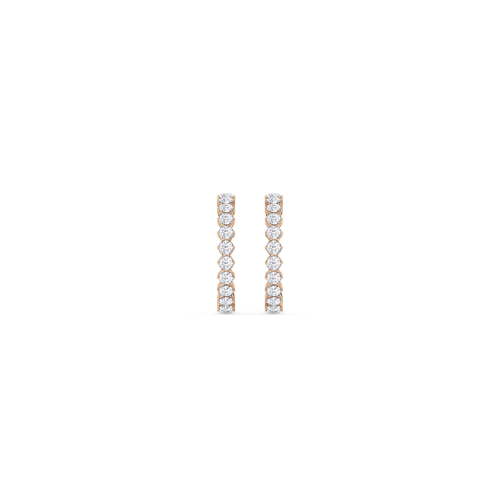 Honeycomb Ear Cuffs with 14KT Rose Gold / Lab / 1/3 Cut Diamond in 14KT Rose Gold / Lab / 1/3 view 4
