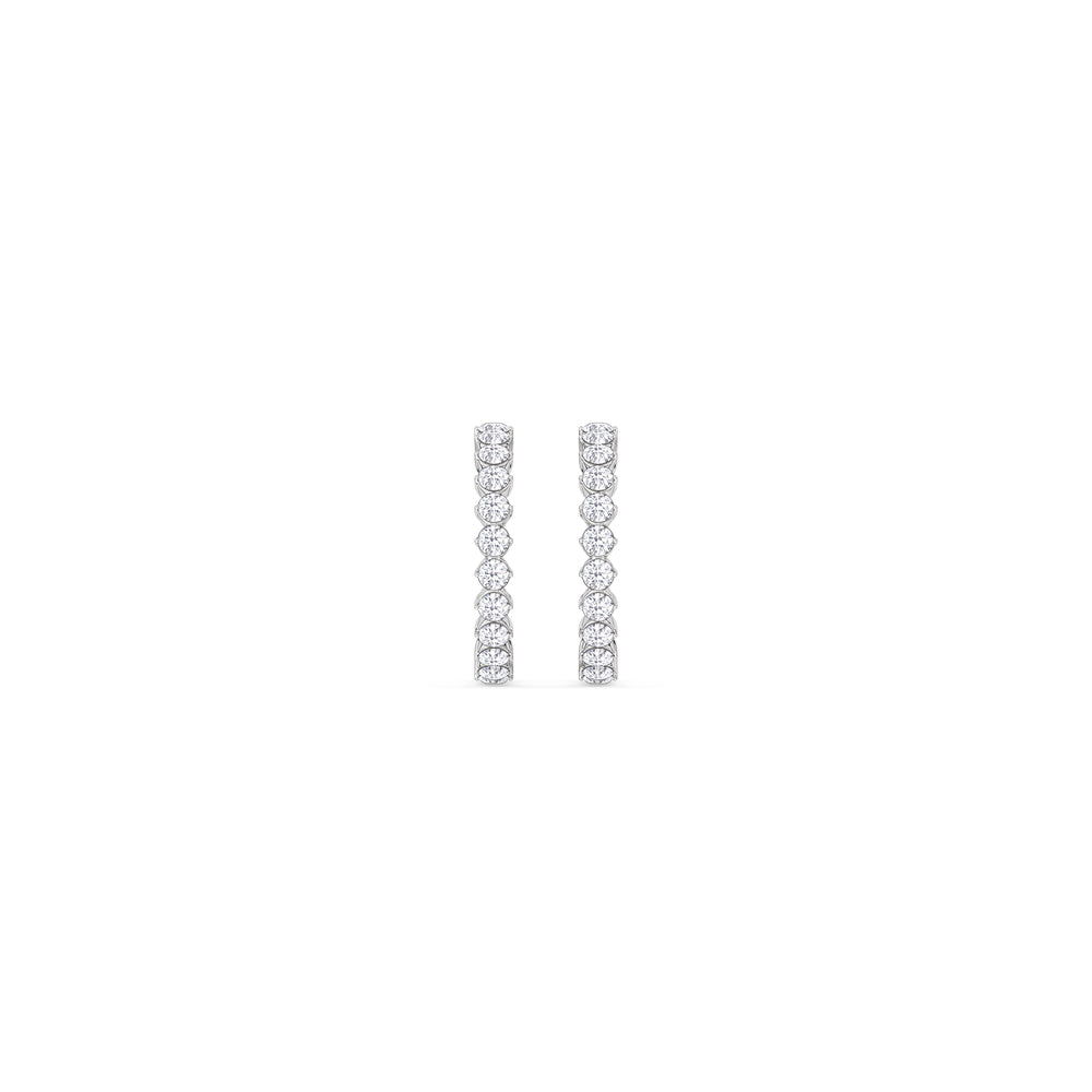 Honeycomb Ear Cuffs with 14KT White Gold / Lab / 1/3 Cut Diamond in 14KT White Gold / Lab / 1/3 view 4
