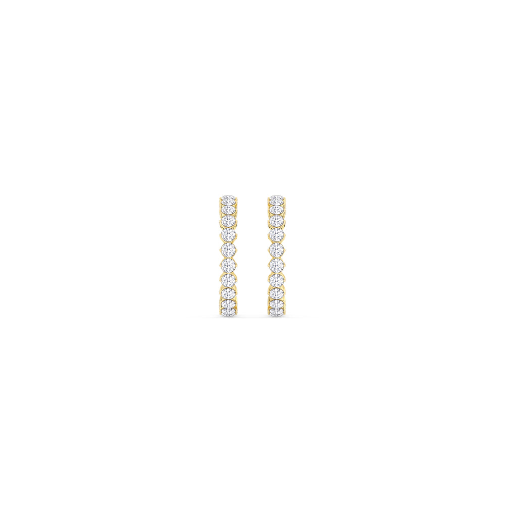 Honeycomb Ear Cuffs with 14KT Yellow Gold / Lab / 1/3 Cut Diamond in 14KT Yellow Gold / Lab / 1/3 view 4
