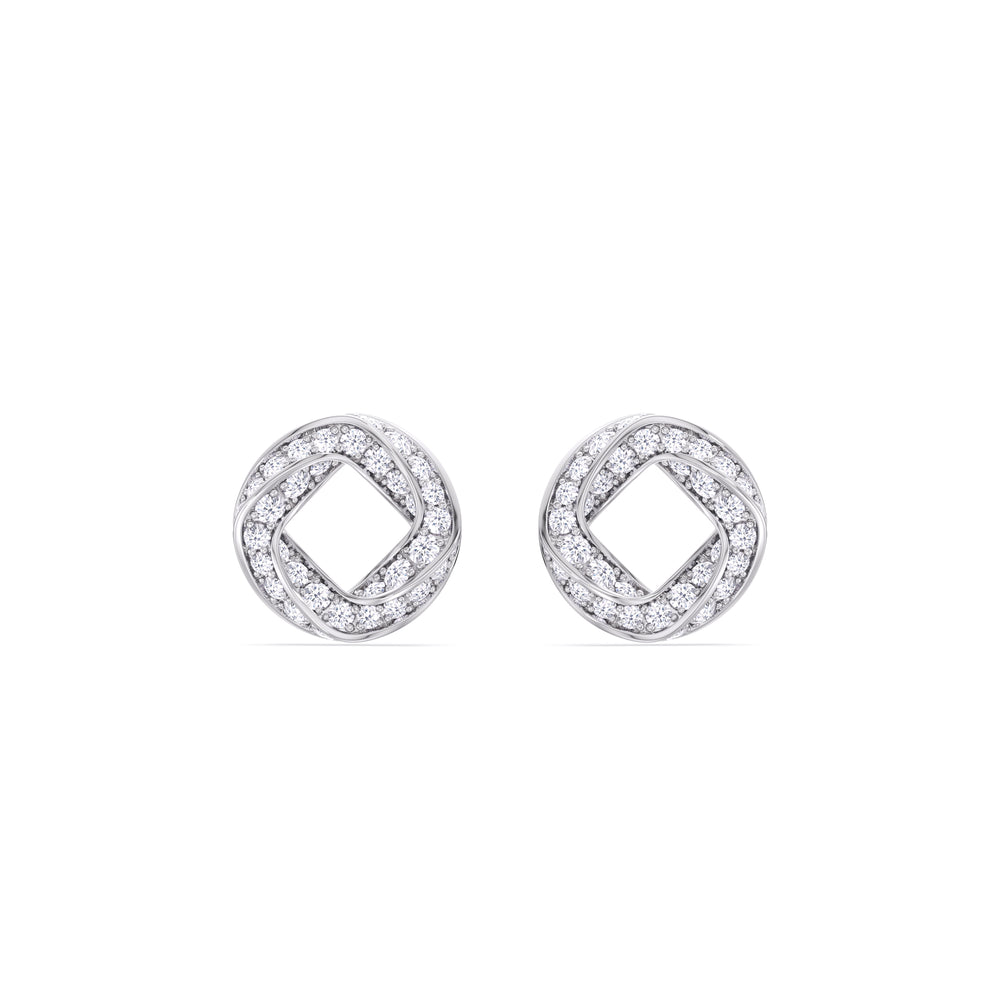 The Bond Studs with 18KT Rose Gold / Lab / 1 3/8 Cut Diamond in 14KT Rose Gold / Lab / 1 3/8 view 9
