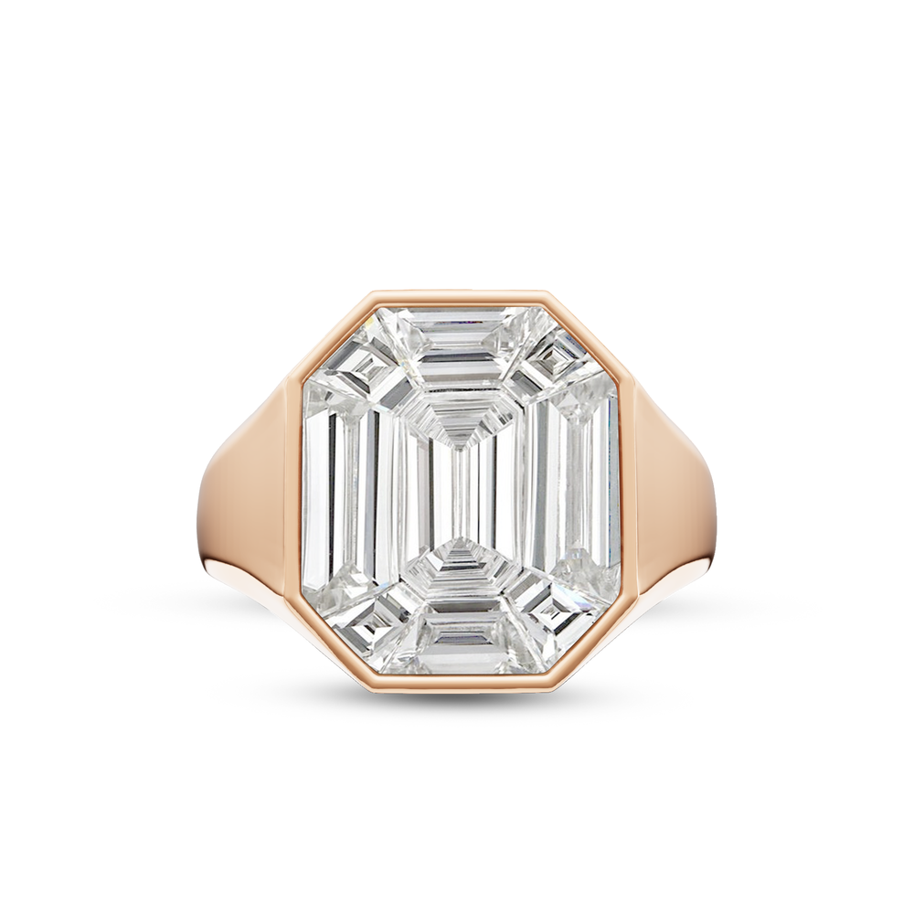 Octavia Composite Diamond Ring with 18KT Rose Gold / Lab / 4 5/8 Cut Diamond in 14KT Rose Gold / Lab / 4 5/8 view 1
