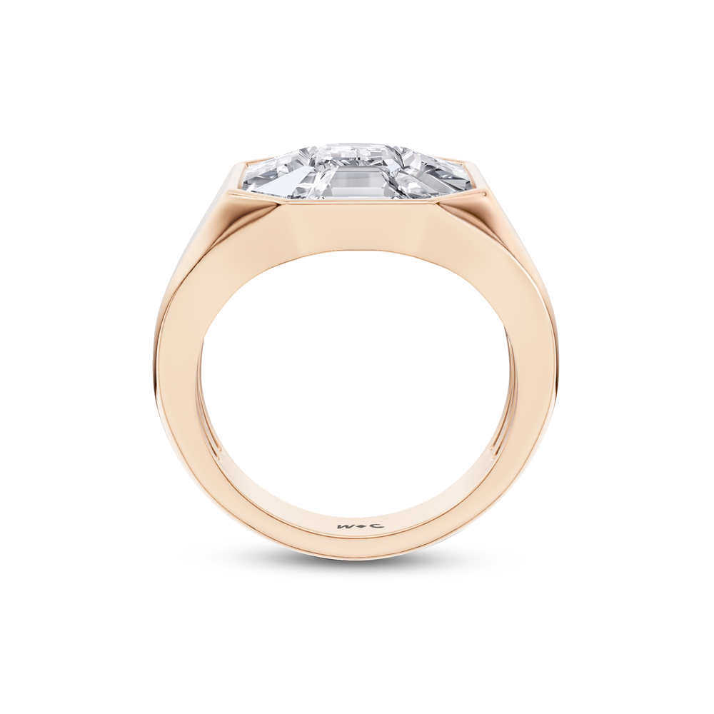 Octavia Composite Diamond Ring with 18KT Rose Gold / Lab / 4 5/8 Cut Diamond in 14KT Rose Gold / Lab / 4 5/8 view 2
