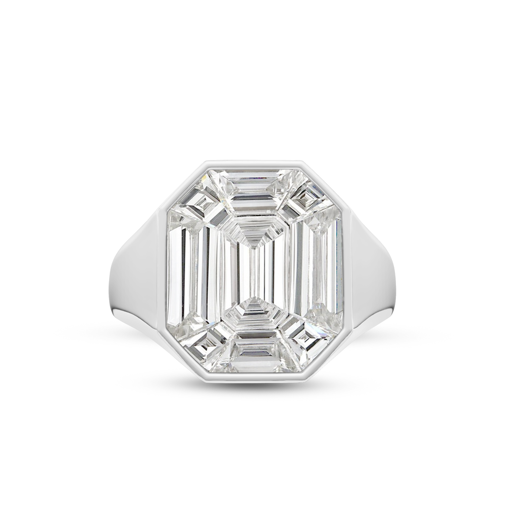 Octavia Composite Diamond Ring with Platinum / Lab / 4 5/8 Cut Diamond in 14KT Platinum / Lab / 4 5/8 view 1
