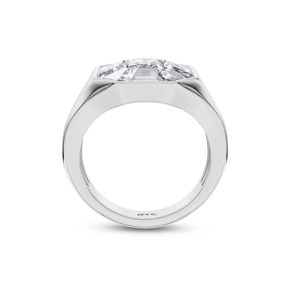 Octavia Composite Diamond Ring with Platinum / Lab / 4 5/8 Cut Diamond in 14KT Platinum / Lab / 4 5/8 view 2
