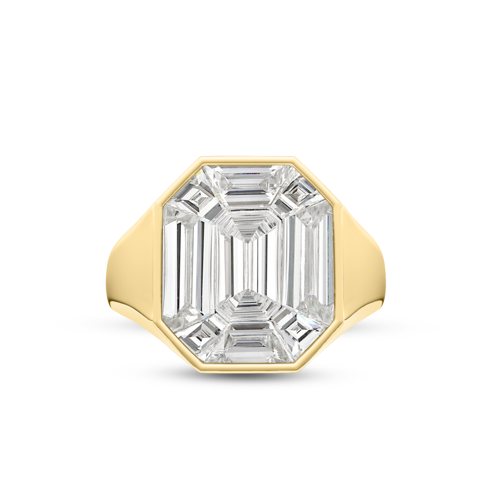 Octavia Composite Diamond Ring with 18KT Yellow Gold / Lab / 4 5/8 Cut Diamond in 14KT Yellow Gold / Lab / 4 5/8 view 1

