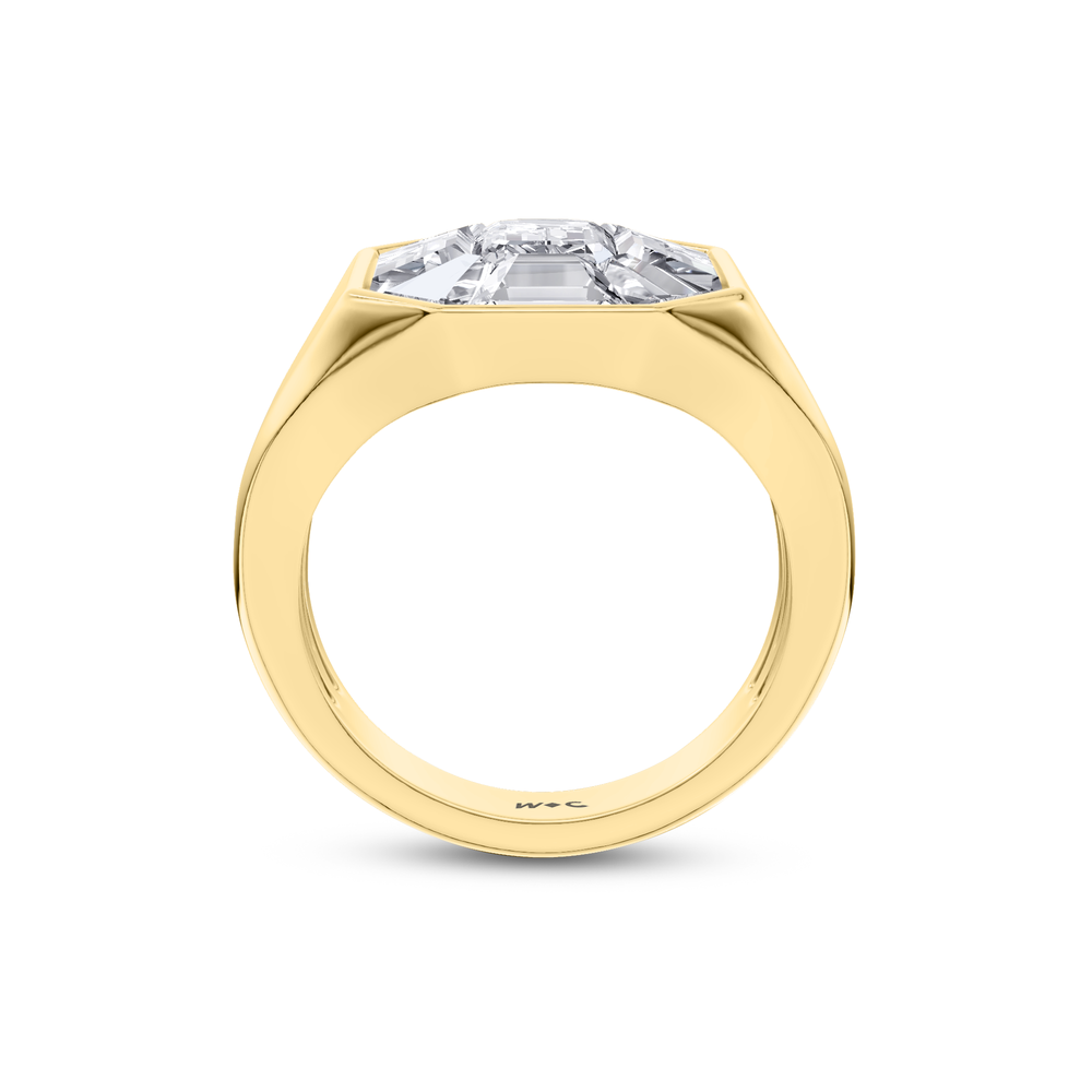 Octavia Composite Diamond Ring with 18KT Yellow Gold / Lab / 4 5/8 Cut Diamond in 14KT Yellow Gold / Lab / 4 5/8 view 2

