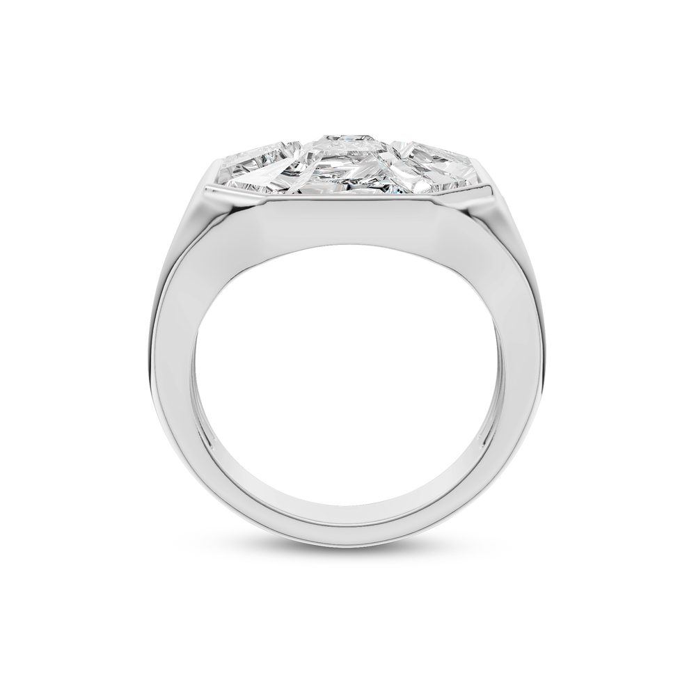 Ottavia Composite Diamond Ring with Platinum / Lab / 3 3/4 Cut Diamond in 14KT Platinum / Lab / 3 3/4 view 2
