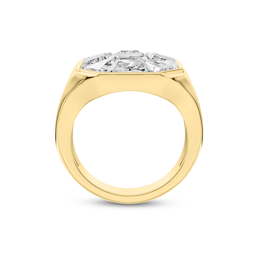 Ottavia Composite Diamond Ring with 18KT Yellow Gold / Lab / 3 3/4 Cut Diamond in 14KT Yellow Gold / Lab / 3 3/4 view 2
