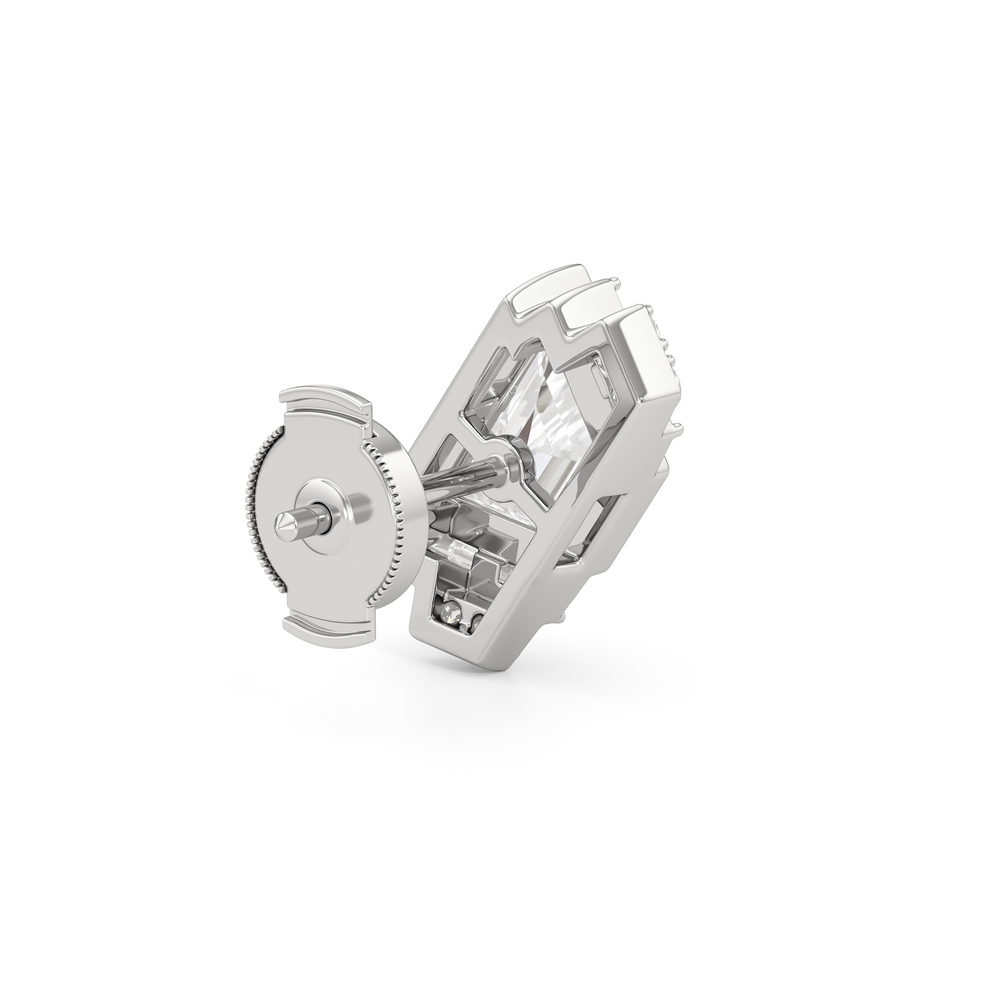 The Marquee Earrings with Platinum / Lab / 2 1/10 Cut Diamond in 14KT Platinum / Lab / 2 1/10 view 6
